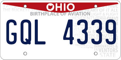 OH license plate GQL4339