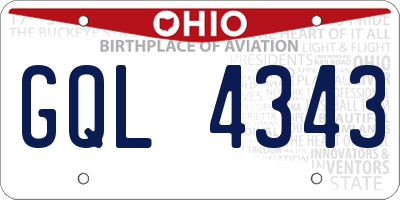 OH license plate GQL4343