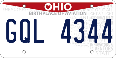 OH license plate GQL4344