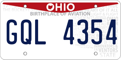 OH license plate GQL4354