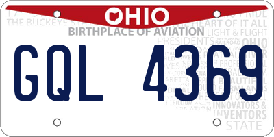 OH license plate GQL4369