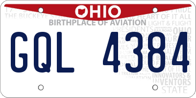 OH license plate GQL4384