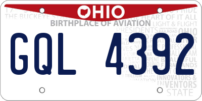 OH license plate GQL4392