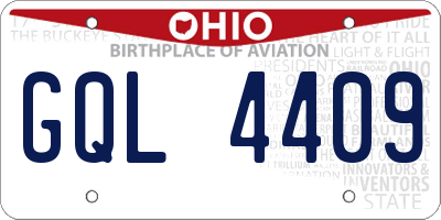 OH license plate GQL4409
