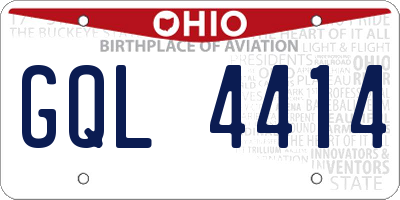 OH license plate GQL4414