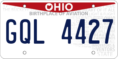 OH license plate GQL4427