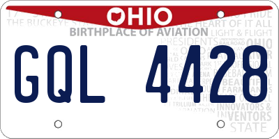 OH license plate GQL4428