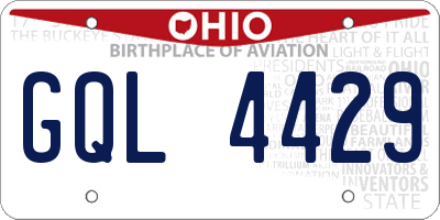 OH license plate GQL4429