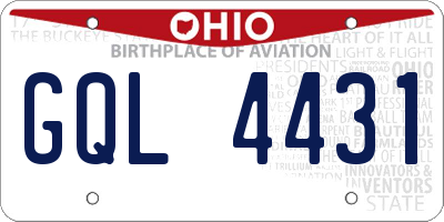 OH license plate GQL4431