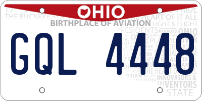 OH license plate GQL4448