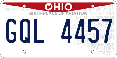 OH license plate GQL4457