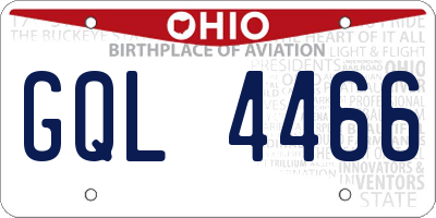 OH license plate GQL4466