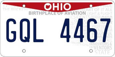 OH license plate GQL4467