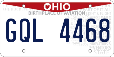 OH license plate GQL4468
