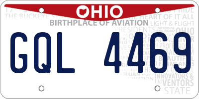 OH license plate GQL4469