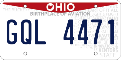 OH license plate GQL4471