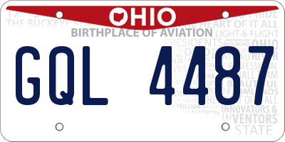 OH license plate GQL4487