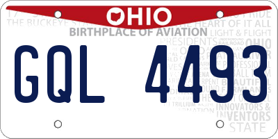 OH license plate GQL4493