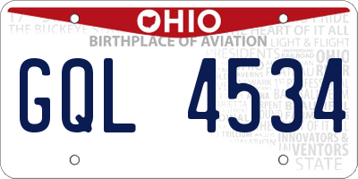 OH license plate GQL4534