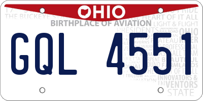 OH license plate GQL4551