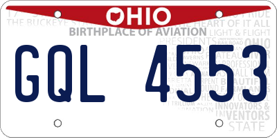 OH license plate GQL4553