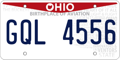 OH license plate GQL4556