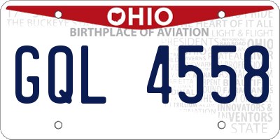 OH license plate GQL4558