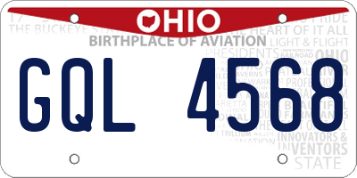 OH license plate GQL4568