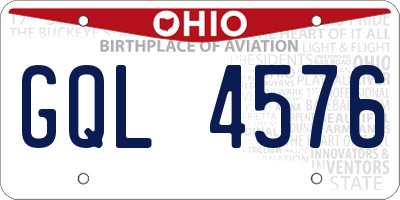 OH license plate GQL4576