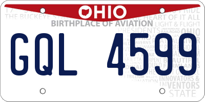 OH license plate GQL4599