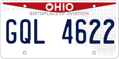 OH license plate GQL4622
