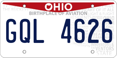 OH license plate GQL4626