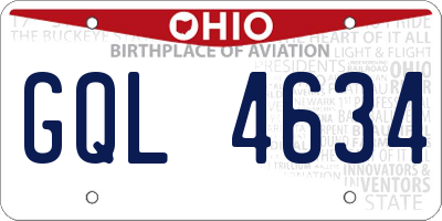 OH license plate GQL4634
