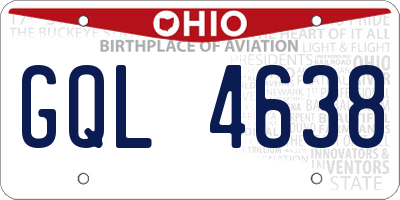 OH license plate GQL4638