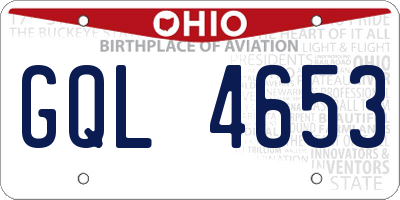 OH license plate GQL4653