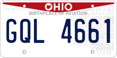 OH license plate GQL4661