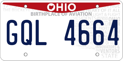 OH license plate GQL4664