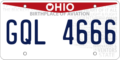 OH license plate GQL4666