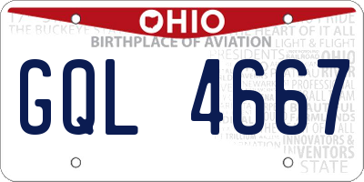 OH license plate GQL4667