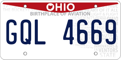 OH license plate GQL4669