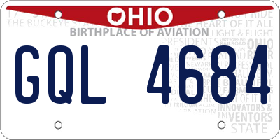 OH license plate GQL4684