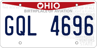 OH license plate GQL4696