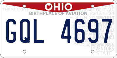 OH license plate GQL4697