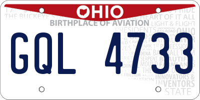 OH license plate GQL4733