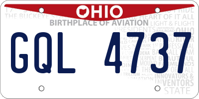 OH license plate GQL4737