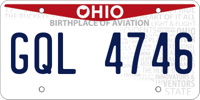 OH license plate GQL4746