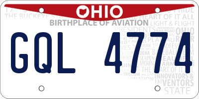 OH license plate GQL4774