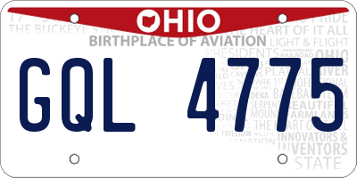 OH license plate GQL4775