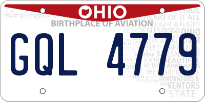 OH license plate GQL4779