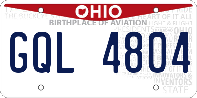 OH license plate GQL4804